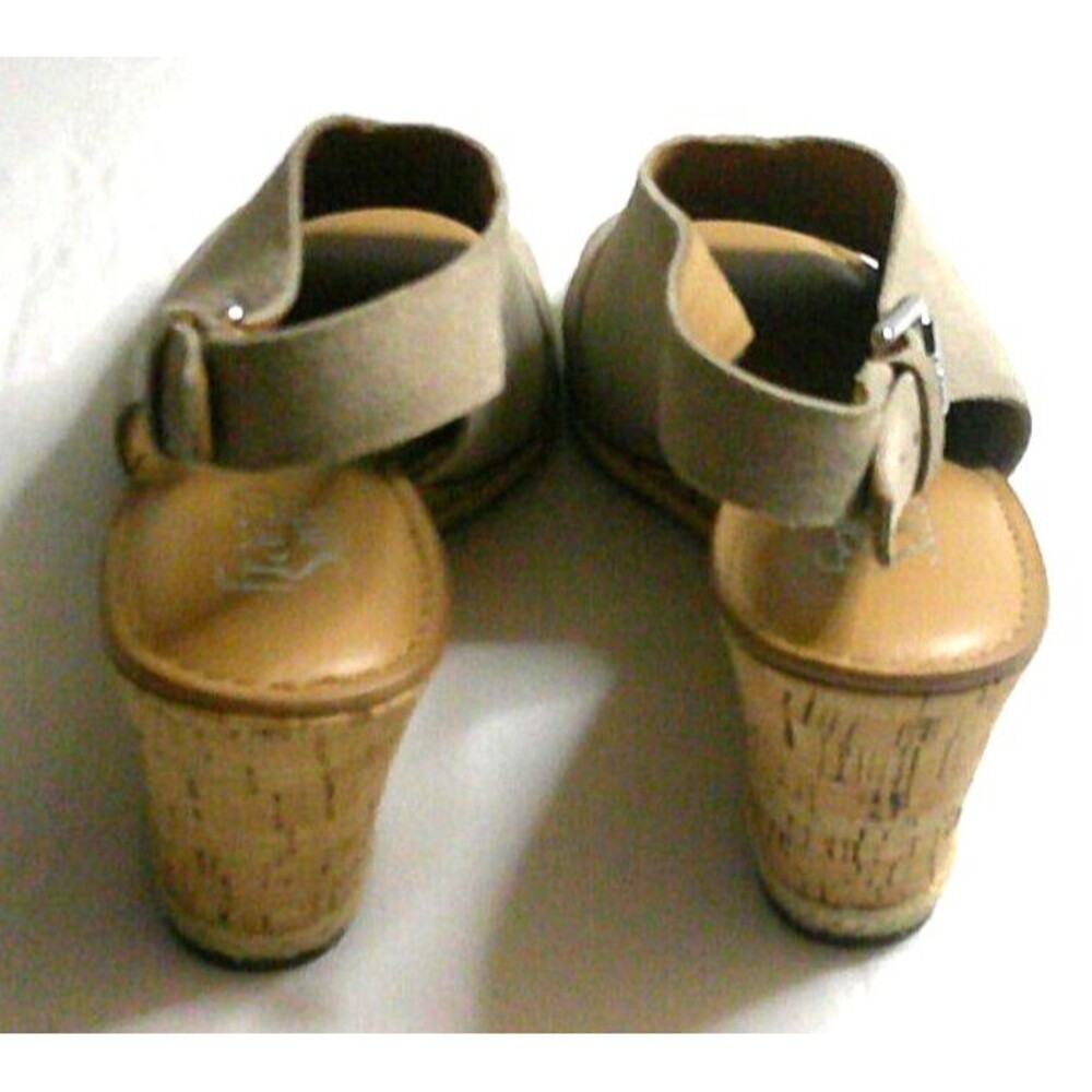 Franco Sarto Julien Suede and Cork Sandal. Taupe  Wiith Box  Size 9 . - Picture 2 of 8